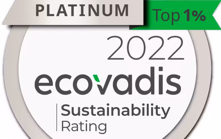 Ecovadis Platinum Medal